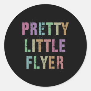 Pretty Little Flyer Cheerleading Team Cheerleader Classic Round Sticker