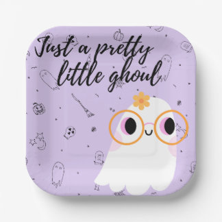 Pretty little ghoul halloween party plates