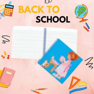 Pretty Little Girl Vintage Retro Notebook