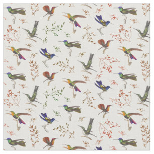 Pretty Little Hummingbird Floral Fabric