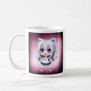Pretty Little Latte Coffee Pun Anime Girl Mug