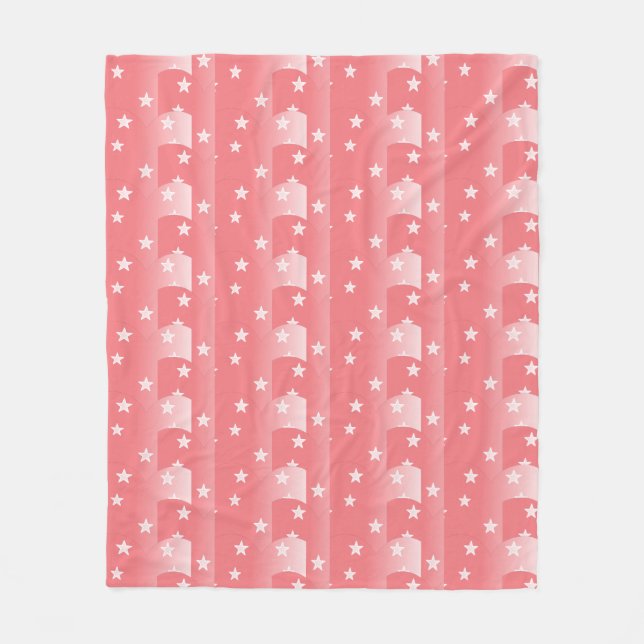 Pretty little stars pattern fleece blanket (Front)