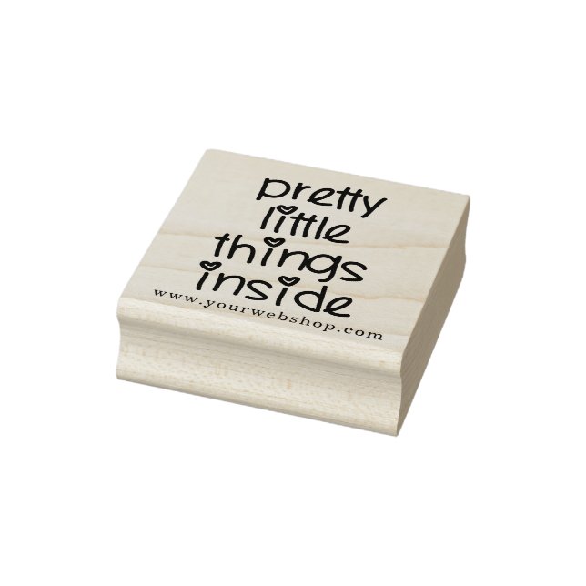 Pretty Little Things Inside - Small Business Rubber Stamp (Stamp)