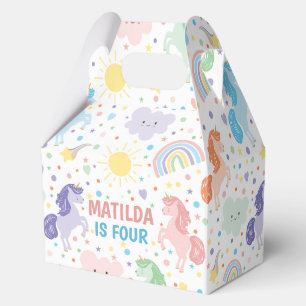 Pretty Little Unicorns Party Gift Box Favour.
