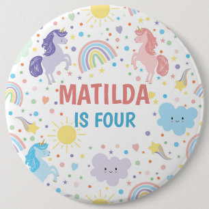 Pretty Little Unicorns Round Badge