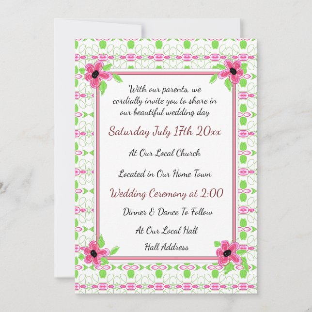 Pretty Little Wedding Invitation (Front)