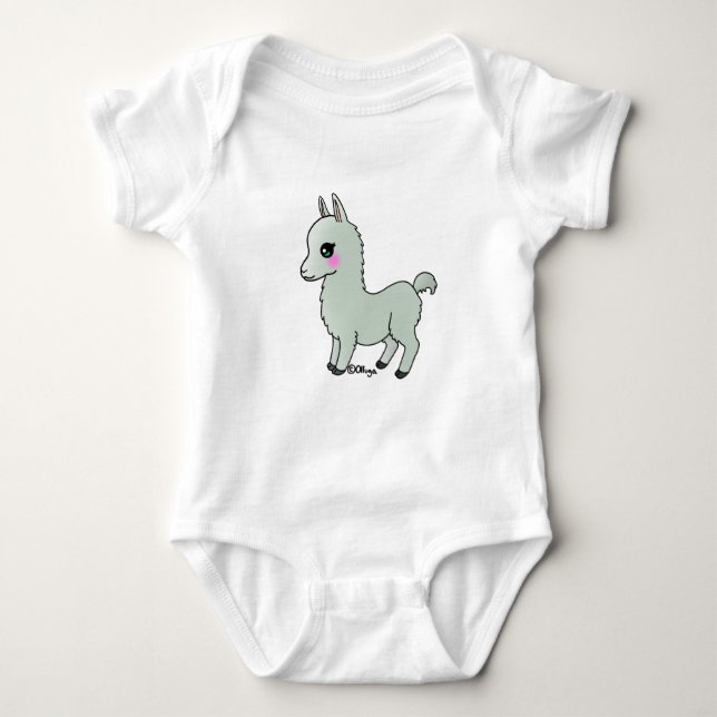 Pretty Llama Baby Bodysuit (Front)