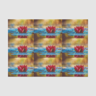 Pretty Lotus Flower in a Pond Patterned Photo Tissue Paper