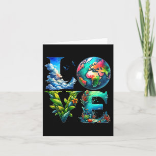Pretty Love Earth Day Every Day Earth Day Card
