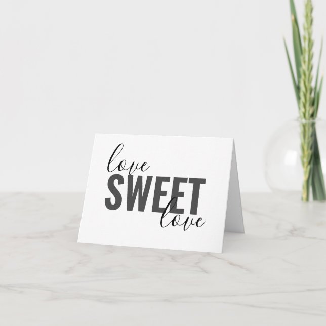 pretty LOVE SWEET LOVE typography | Card (Front)