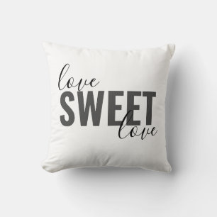 pretty LOVE SWEET LOVE typography Cushion