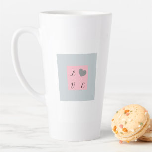 Pretty Love Text Design on a Latte Mug.  Mug