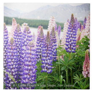 Pretty Lupins @ Lake Tekapo New Zealand Ceramic Tile