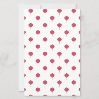 Pretty lush pink tulips pattern Paper sheet