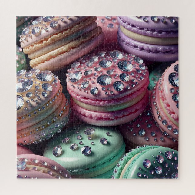 Pretty Macaron Bling Jigsaw Puzzle (Vertical)