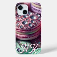 Pretty Macaron Bling Monogrammed