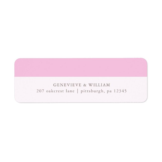 Pretty Magenta Return Address Label (Front)