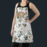 Pretty Magnolia Floral Botanical Greenery Monogram Apron<br><div class="desc">This botanical inspired design features elegant watercolor magnolia flowers and lush greenery. Personalize the apron with your monogram or initial.</div>