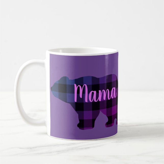 Pretty Mama bear design mothers day gift Coffee Mug (Left)