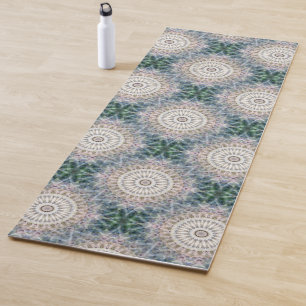 Pretty Mandala Blue Greens Zen Yoga Mat