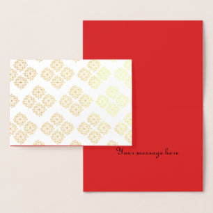 Pretty Mandala Print Relaxation Birthday Foil Card