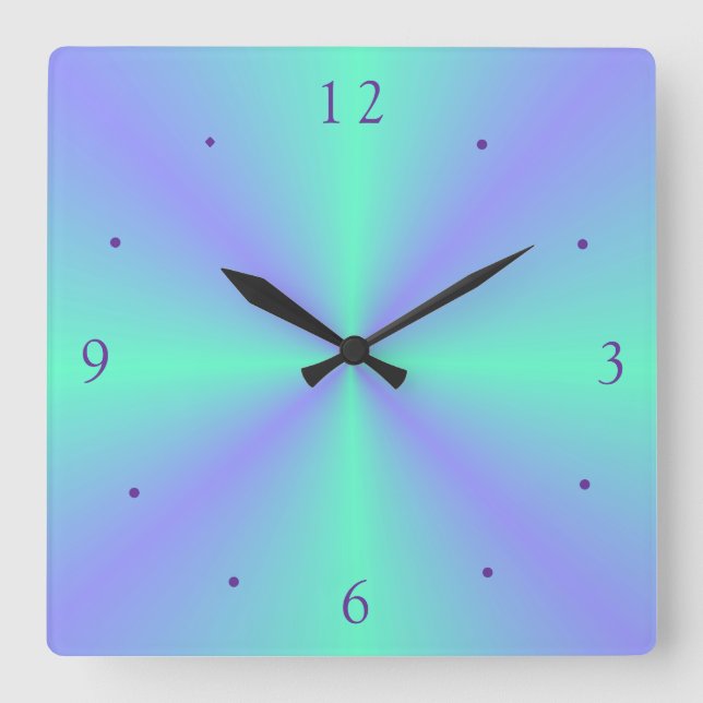Pretty Mauve/ Lime Green>Wall Clock (Front)