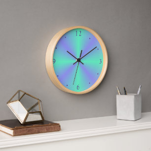 Pretty Mauve/ Lime Green>Wall Clock