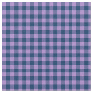 Pretty Mauve, Navy Blue Check Gingham Fabric
