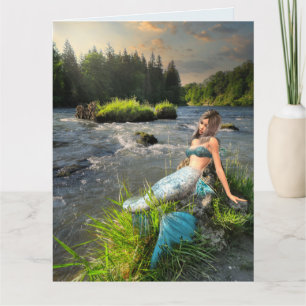 PRETTY MERMAID ART BIRTHDAY Greeting Card