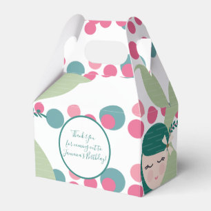 Pretty Mermaid Pink and Green Confetti Favour Box