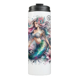 Pretty Mermaid Thermal Tumbler