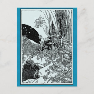 Pretty Mermaid Under the Sea Postcard