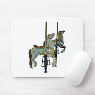 Pretty Merry Go Round Carousel Horses Mouse Pad