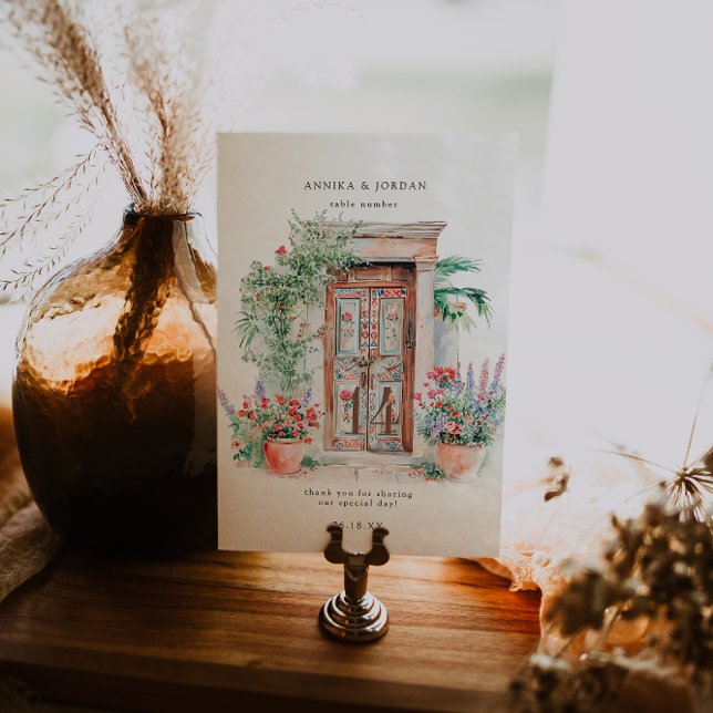 Pretty Mexico Front Door | Table Number Card (Creator Uploaded)