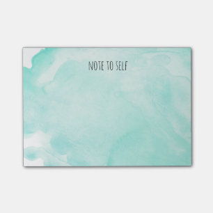 Pretty Mint Watercolor Note to Self
