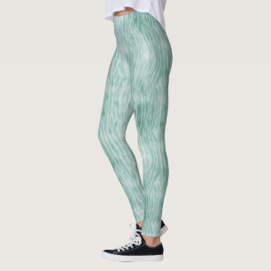 Pretty mint zebra print leggings