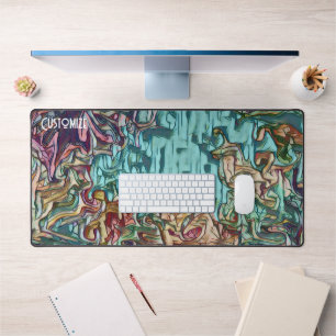Pretty Modern Abstract Customised Colourful Desk Mat