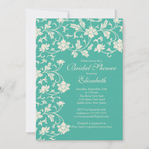 Pretty Modern Blooms Floral Bridal Shower Invitation