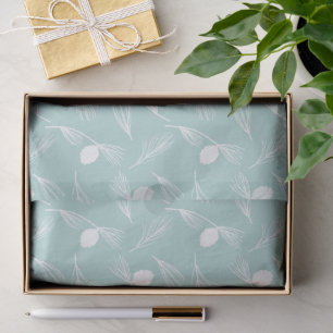 Pretty Modern Blue and White Holiday Pine   Tissue Paper