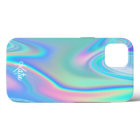Pretty Modern Faux Iridescent w/ Name