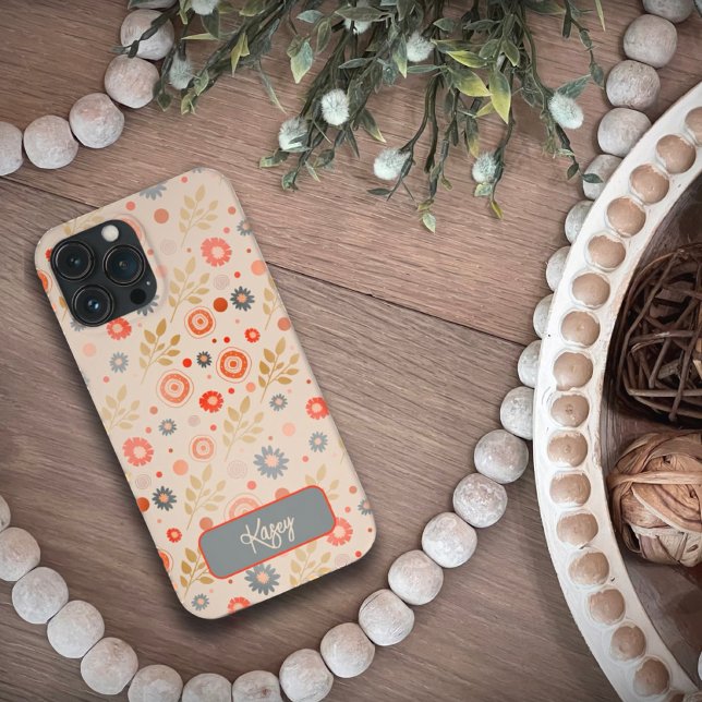 Pretty Modern Floral Inspirivity Customisable  Case-Mate iPhone Case (Creator Uploaded)