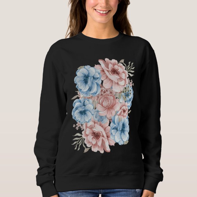 Pretty Modern Floral Sweatshirt (Front)