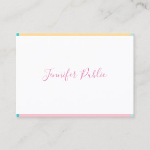 Pretty Modern Handwritten Name Simple Template Business Card