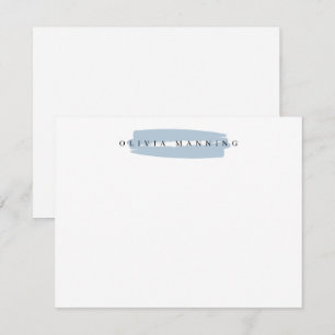 Pretty Modern Light Blue Watercolor Brush Stroke Card