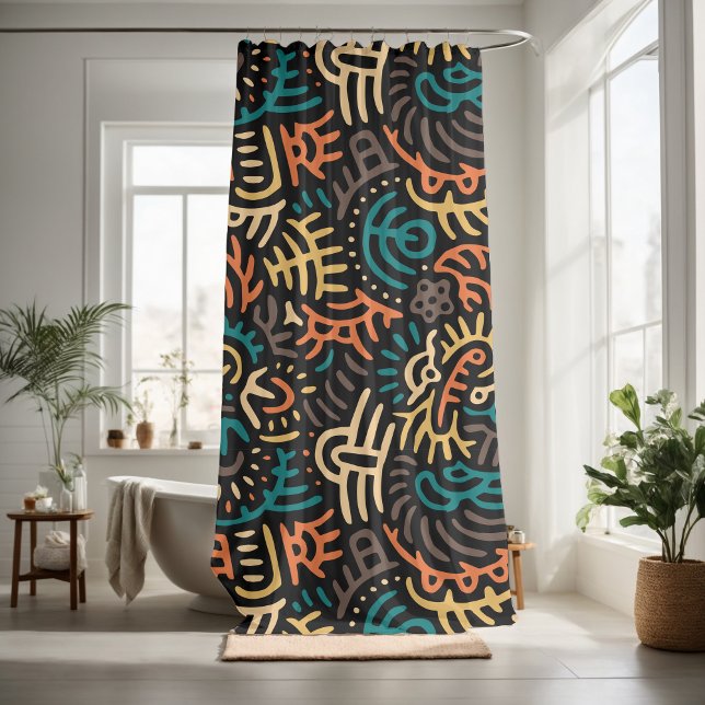 Pretty modern pattern decorative eye-catching  shower curtain (Creator Uploaded)