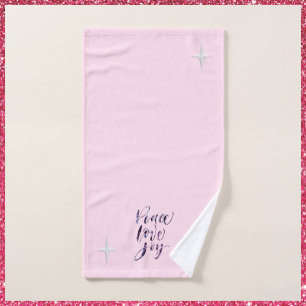 Pretty Modern Peace Love Joy Hand Towel