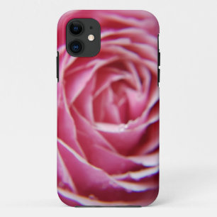 Pretty Modern pink rose close up iPhone 11 Case