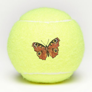Pretty Monarch Butterfly Golden Brown Wings Tennis Balls