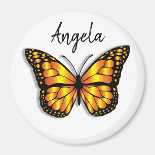 Pretty Monarch Butterfly Personalised Name Magnet