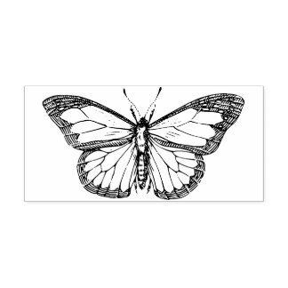 Pretty Monarch Butterfly Rubber Stamp